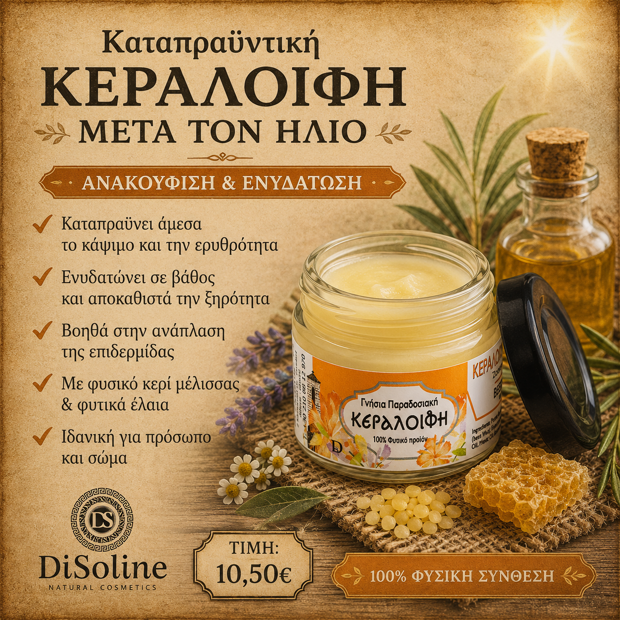 Κεραλοιφή για Ηλιακά Εγκαύματα 40ml