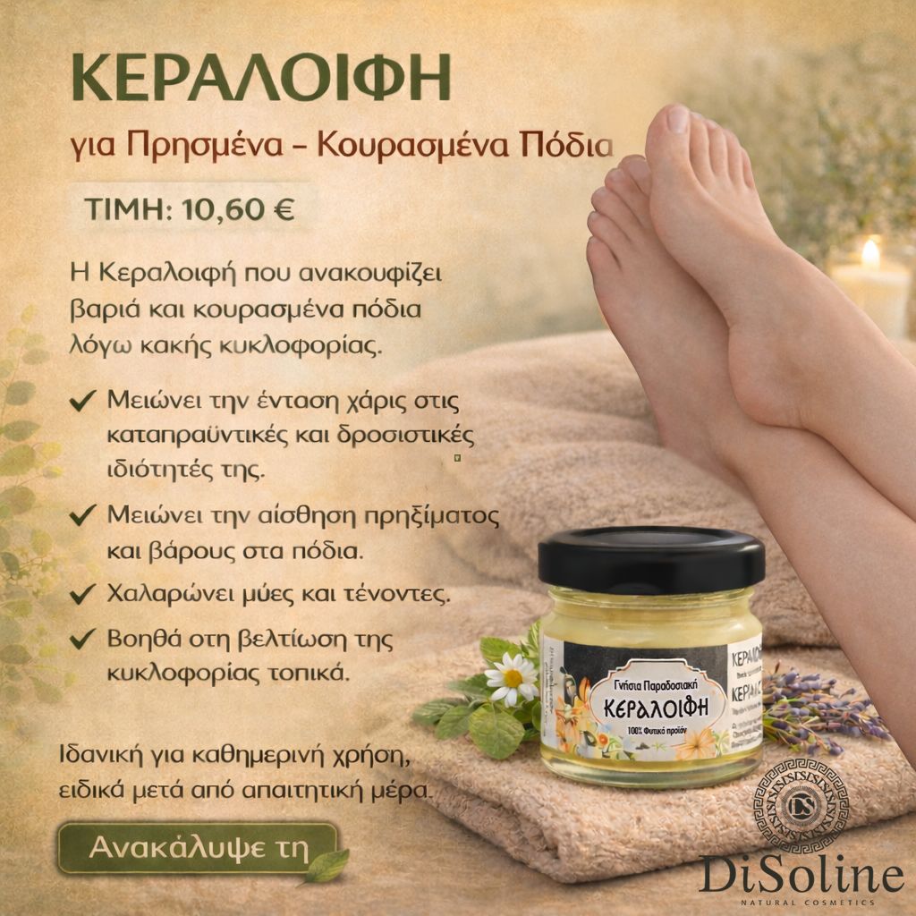 Κεραλοιφή για Πρησμένα – Κουρασμένα Πόδια 40ml